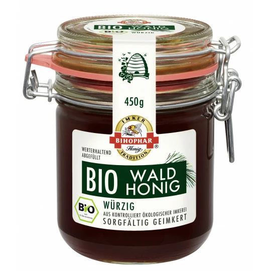 Bihophar Bio Wald Honig Würzig 450G 1 Bihophar Bio Wald Honig Würzig 450G