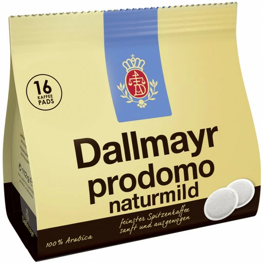 Dallmayr Kaffeepads Prodomo Naturmild 16ER 112G 1 Dallmayr Kaffeepads Prodomo Naturmild 16ER 112G