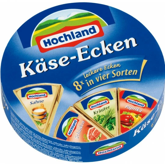 Hochland Käse-Ecken 8ST 200G 1 Hochland Käse-Ecken 8ST 200G