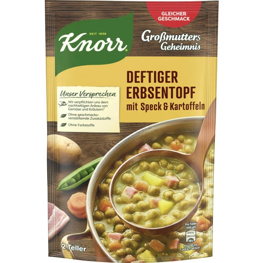 Knorr Großmutters Geheimnis Deftiger Erbsentopf 122G 1 Knorr Großmutters Geheimnis Deftiger Erbsentopf 122G