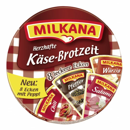 Milkana Herzhafte Käse-Brotzeit 8ST 200G 1 Milkana Herzhafte Käse-Brotzeit 8ST 200G