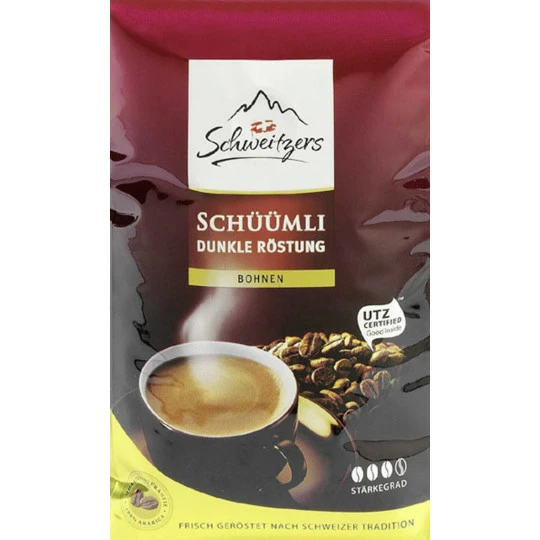 Schweitzers Schüümli Dunkle Röstung Bohnen 500G 1 Schweitzers Schüümli Dunkle Röstung Bohnen 500G